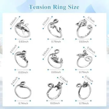 LIQALU Crochet Rings for Finger Crocheting Adjustable Crochet Tension Ring for Finger Crochet Finger Guard Ring Knitting Yarn Tension Ring for Women (9)