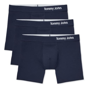 Tommy John Men’s Trunk 4" Underwear: Cool Cotton Comfort with Contour Pouch