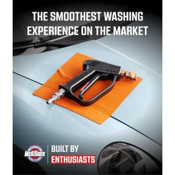 McKillans® Short Pressure Washer Gun with Swivel - High Pressure Water Handle with 3/8" Male Plug a...