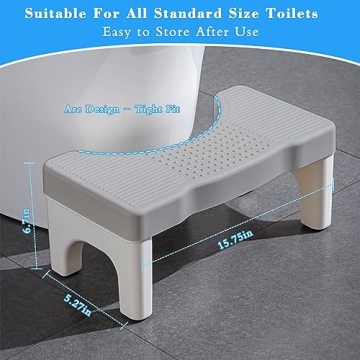 Toilet Stool for Healthy Squatting Posture - Non-Slip Design