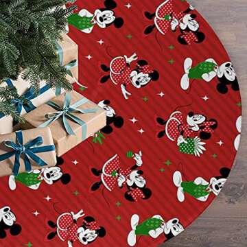 Mickey and Minnie Christmas Tree Skirt - Festive 36 Inch Decor