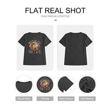 Western Graphic Tees for Women Vintage Tees Country Concert Tops Summer Short Sleeves Shirts A-Dark Gray