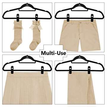 Closet Accessories, Velvet Hanger Clips, 20 Pack Hanger Clips for Velvet Hangers, Durable Material Velvet Pant Hangers, Clips for Hangers for Baby Clothes, Baby Hanger Clips, Skirt Hangers