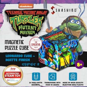 SHASHIBO Teenage Mutant Ninja Turtles Shape Shifting Box - Award-Winning, Patented Magnetic Puzzle C...