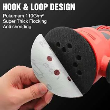 Pukamam 170 Pcs 5 inch Sanding Discs 40 60 80 120 180 240 320 400 600 Grit 8 Hole Hook and Loop Round Sandpaper for Random Orbital Sander
