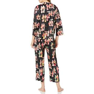N Natori Women's Geisha-Printed Satin PJ Set - Stylish Comfort