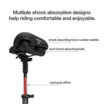 Adjustable Segway Ninebot Scooter Seat Saddle for MAX G30P G30LP