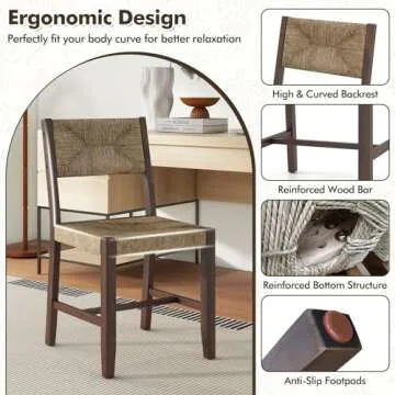 GOFLAME Wooden Dining Chairs Set for Stylish Comfort