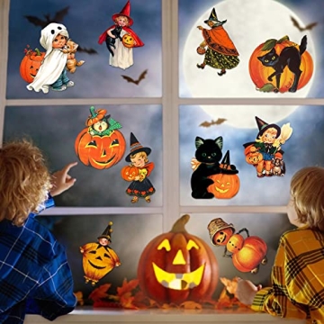 K1tpde 12PCS Vintage Halloween Cutouts for Festive Decor