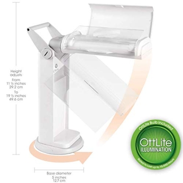 OttLite 13 Watt Portable Magnifier Task Lamp for Detail Work