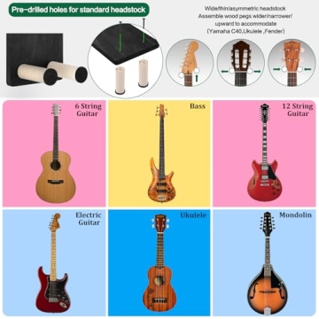 Keebofly Guitar Wall Mount - Rustic Design for Any Guitar