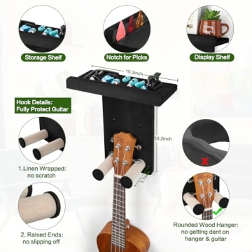 Keebofly Guitar Wall Mount - Rustic Design for Any Guitar