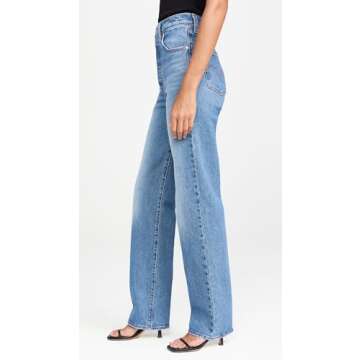 Levi's Women's Ribcage Full Length Jeans, Dance Around, Blue, 27W x 32L