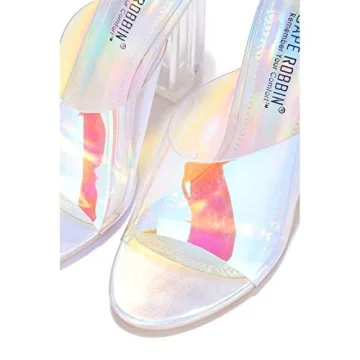 Cape Robbin Clear Chunky Block High Heels Women Size 8