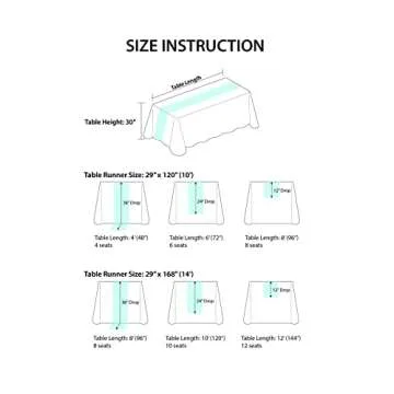 Ling's Moment 10Ft x 35" Wide Moss Green Gauze Semi-Sheer Table Runner Cheesecloth Tablecloth for Wedding Party Bridal Shower Boho Table Decor…