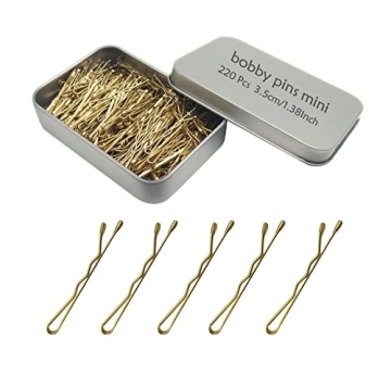 YINGFENG 220 Mini Wavy Bobby Pins for All Hair Types