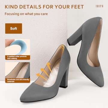 Elegant IDIFU Women's Chunky High Heels - Perfect for Any Occasion
