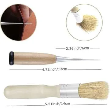 34 PCS Book Binding Kit,Book Making Kit,Book Binding Kit for Beginners with Waxed Linen Thread for Book Bind,Awl for Book Bind,Well Suited for Cutting,Sewing and Stitching for Leather Making.