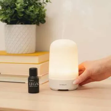 Vitruvi Glow Diffuser, Ultrasonic Essential Oil Diffuser | Oil Diffuser Essential Oils, Aromatherapy Diffuser | Diffusers for Home, Kids Room Diffuser, Room Decor (100 ml) White