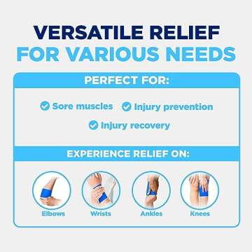 ICEE Tape, Self Sticking Bandage Wrap, Instant Cold Compress Compression Tape Wrap, Athletic Muscle Tape, Athlete Tape for Pain and Swelling, No Refrigeration Needed, Pink (Blue)