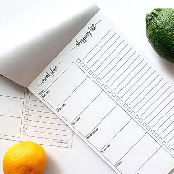 321Done Meal Planner Notepad for Weekly Grocery Lists