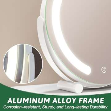 ROLOVE Round Light Up Makeup Mirror - 12 Inch LED Design