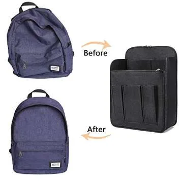 Yoillione Felt Backpack Organizer Insert for Easy Storage