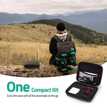 Smartphone Video Vlogging Kit with LED Light, Phone Holder, Microphone, Tripod, Carry Bag, TECELKS Y...