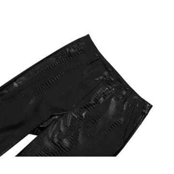 WOKANSE 2 Piece Faux Leather Women Outfit Set