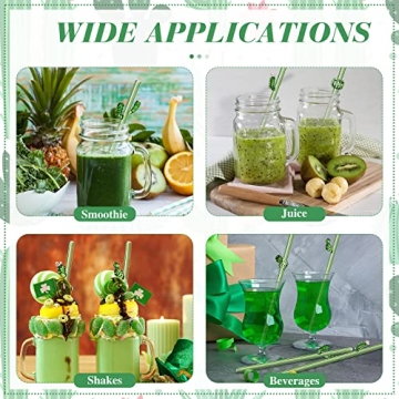 Reusable Cactus Glass Straws Set for Eco-Friendly Sipping