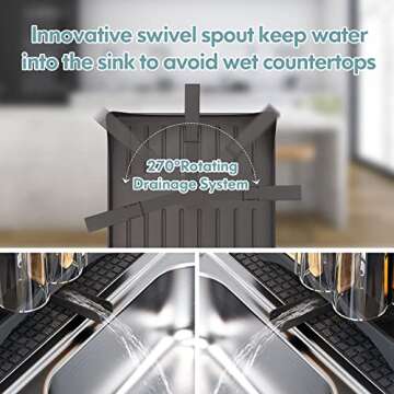 Dish Drying Rack and Drainboard Set, 304 Stainless Steel Large 2 Tier Dish Rack with Auto-draining Tray and Drying Mat for Kitchen Counter Dish Drainers with Utensil Holder, Cutting Board Holder