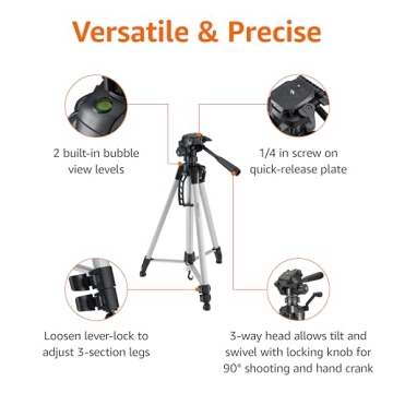 Amazon Basics 60-Inch Lightweight Tripod for Photos