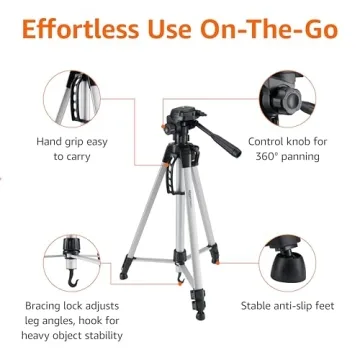 Amazon Basics 60-Inch Lightweight Tripod for Photos