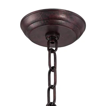 Franklin Iron Works Tiedra Pendant Light 18" Rustic Style Fixture