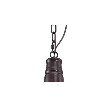 Franklin Iron Works Tiedra Pendant Light 18" Rustic Style Fixture