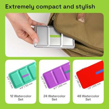 ARTISTRO Metallic Watercolor Set - 12 Colors for All Ages