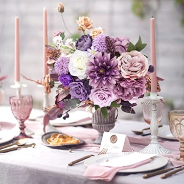 AmyHomie Purple Artificial Flower Combo for Beautiful Decor