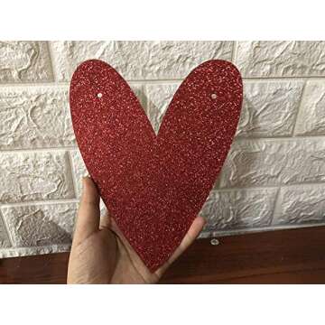 Red Glitter Happy Galentine's Day Banner for Parties