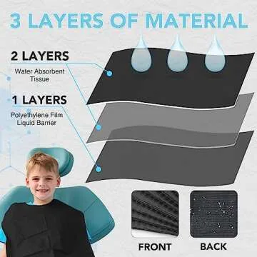 Large Pack of 480 Waterproof Disposable Dental Bibs 13"x18"