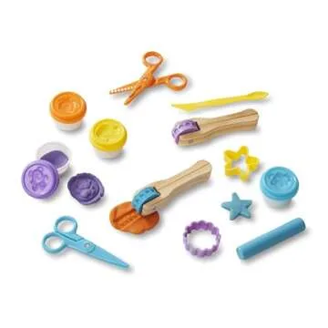 Melissa & Doug Created by Me Cut, Sculpt, and Roll Modeling Dough Kit With 8 Tools and 4 Colors of Modeling Dough Stampers, Arts And Crafts For Kids Ages 3+