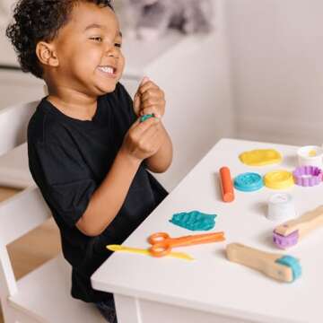 Melissa & Doug Created by Me Cut, Sculpt, and Roll Modeling Dough Kit With 8 Tools and 4 Colors of Modeling Dough Stampers, Arts And Crafts For Kids Ages 3+