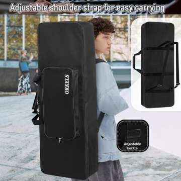 ORKELS Piano Keyboard Case for 76-Key Keyboards