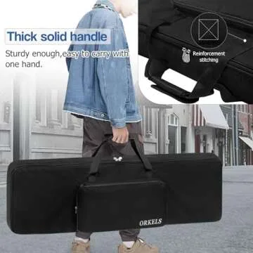 ORKELS Piano Keyboard Case for 76-Key Keyboards