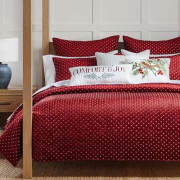 Lavish Levtex Home Cross Stitch Velvet Quilt Set - Reversible