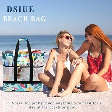 Large Waterproof Beach Bag with Cooler for Women