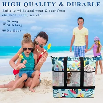 Large Waterproof Beach Bag with Cooler for Women