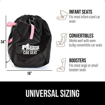 Gorilla Grip Car Seat Travel Bag for Safe and Easy Travel