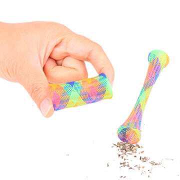 YUYUSO 30 Pack Cat Catnip Toys Spring Tube Toy Colorful Fun Pet ActionInteractive Toys