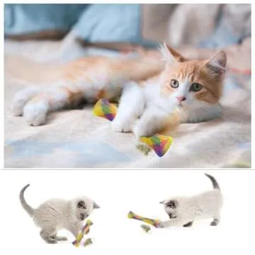 YUYUSO 30 Pack Cat Catnip Toys Spring Tube Toy Colorful Fun Pet ActionInteractive Toys