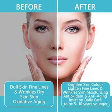 Hyaluronic Acid Serum for Face, Facial Moisturizer Skincare Fades Wrinkles Repair Brightening Firmin...